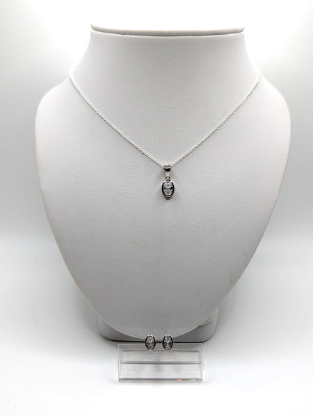 Cubic Zirconia Necklace & Earring Set