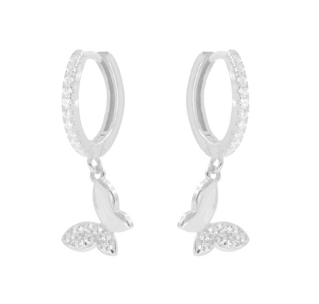 Butterfly Huggie Earrings