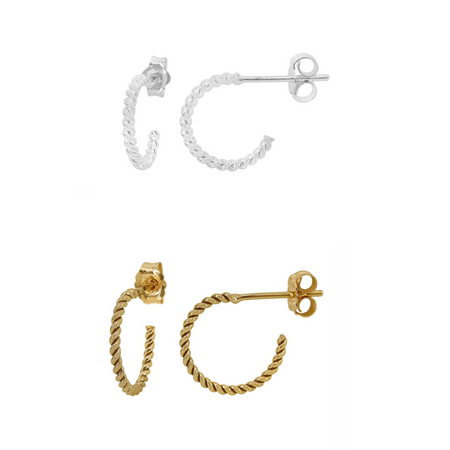 Twisted Rope Stud Earrings