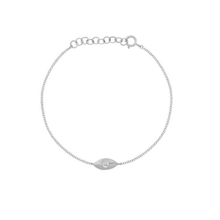 Evil Eye with White CZ Bracelet