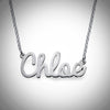 Cursive Name Necklace (Sterling Silver)- Assorted Colours
