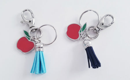 Teacher Keychain- Red Apple