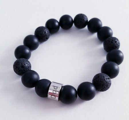 10mm Onyx/Lava Bracelet