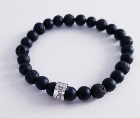 8mm Onyx/Lava Bracelet