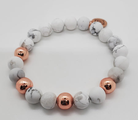 Howlite Rose Gold