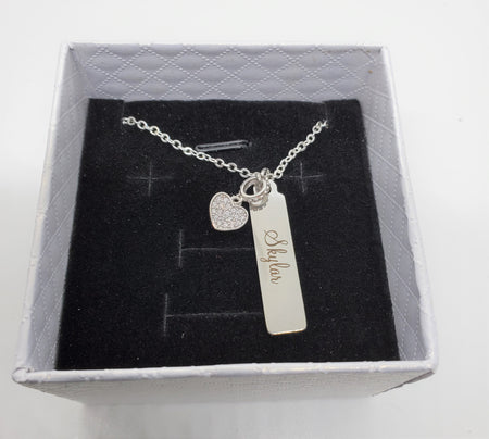 Custom Bar Necklace (Vertical)