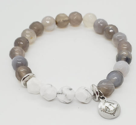 Madison (Howlite, Striped Agate)