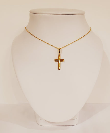 Saphira Cross Necklace (Gold)