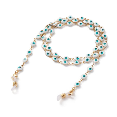 Facemask Chain- Evil Eye Gold