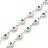 Facemask Chain- Evil Eye Gold