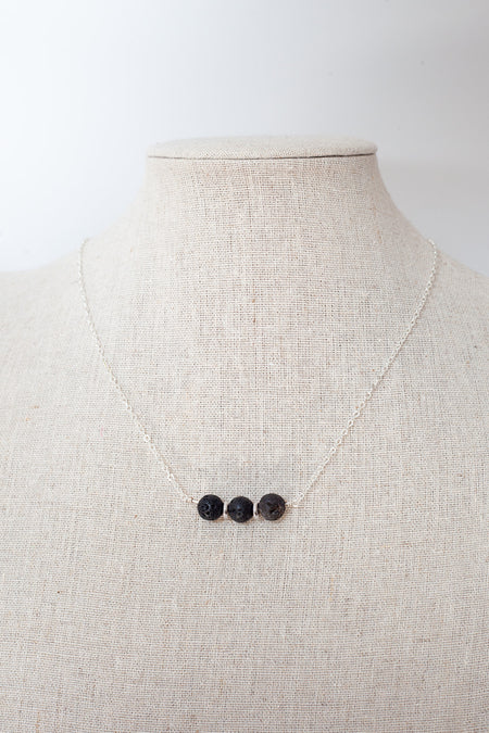 Lava Diffuser Necklace- Silver