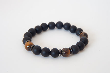 Onyx, Tigers Eye 10mm