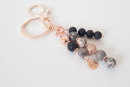 Aromatherapy Keychain- Rose Gold