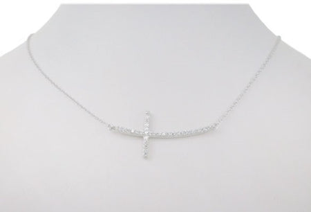 Sideways Cross Necklace