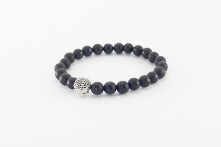 Onyx Silver Skull