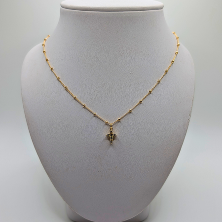 Cubic Zirconia Cross Necklace
