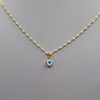 Enamel Necklace with Evil Eye