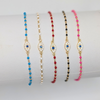 Enamel Cross Bracelets- Evil Eye