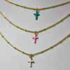 Ada Enamel Cross Necklaces