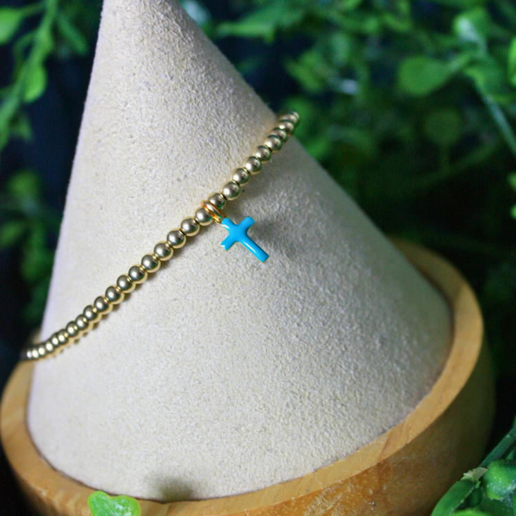 Ada Enamel Cross Bracelets