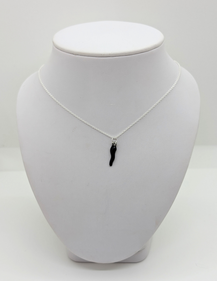 Enamel Cornicello Necklace