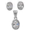 Cubic Zirconia Necklace & Earring Set