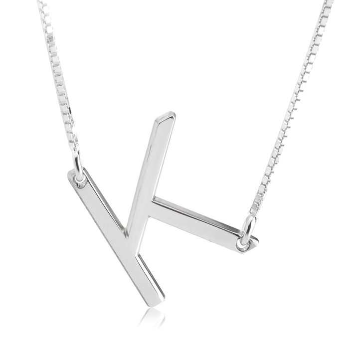 Letter Necklace (Sterling Silver)- Assorted Colours