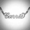 Classic The Carrie Name Necklace (Sterling Silver)- Assorted Colours