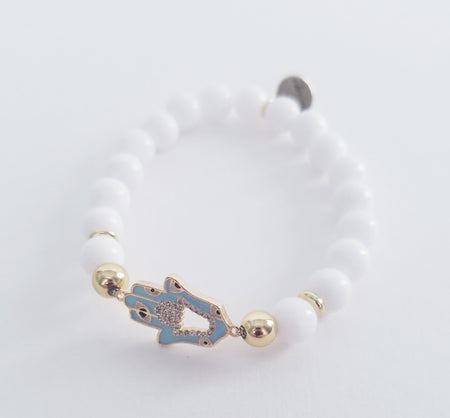 Jade Hamsa Hand Gold