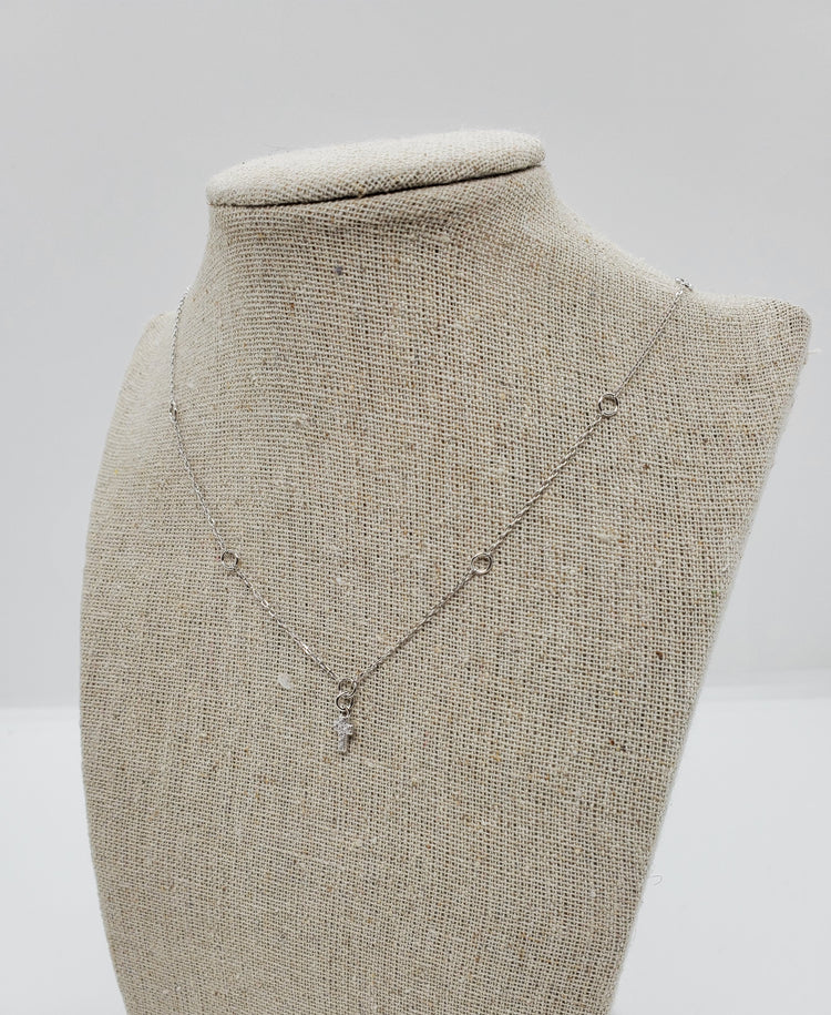 Circle Necklace with Cross
