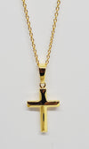 Saphira Cross Necklace (Gold)