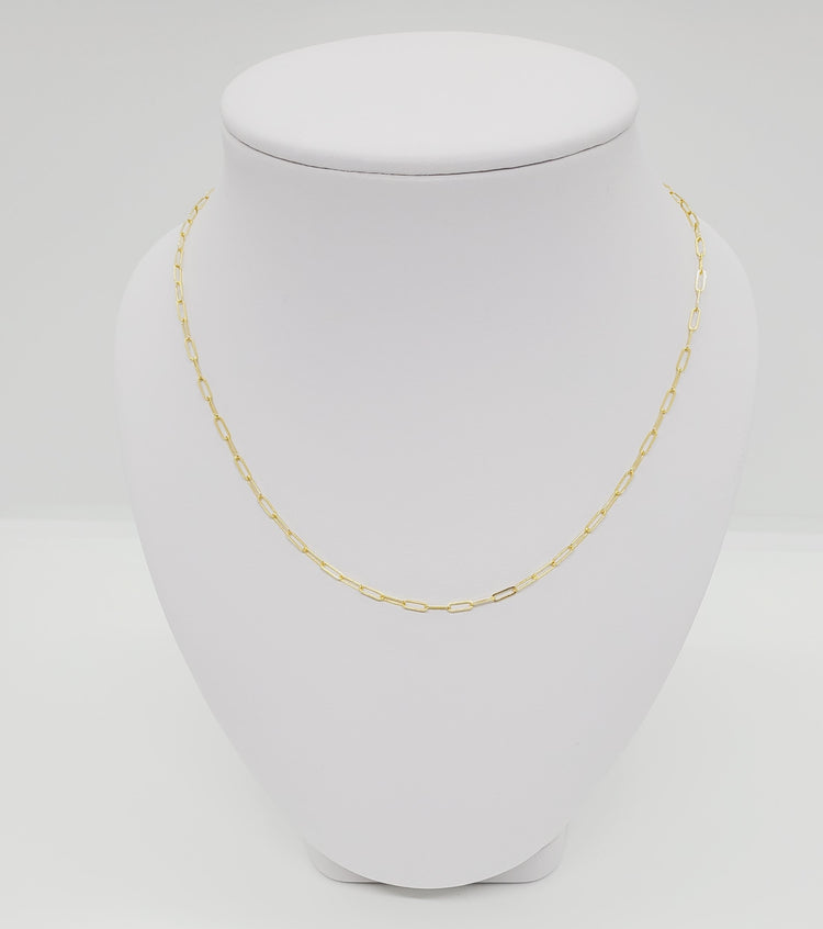 Daniela Paperclip Necklace (Gold)
