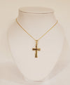 Stefania Cross Necklace (Gold)