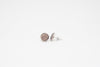 Stud Rose Gold Agate- Silver