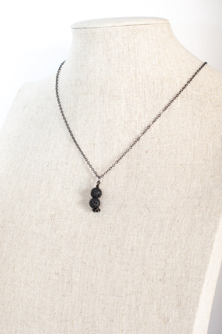 Lava Diffuser Necklace- Black