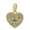 Amira Evil Eye Heart Necklace (Gold)