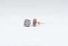 Claw Stud Silver Agate- Rose Gold