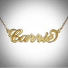 Classic The Carrie Name Necklace (Sterling Silver)- Assorted Colours