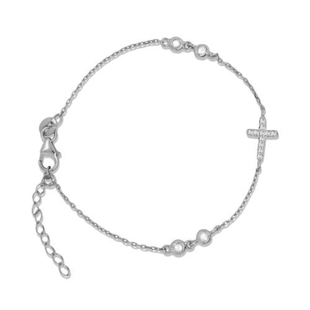 Luisa Cross Bracelet (Silver)